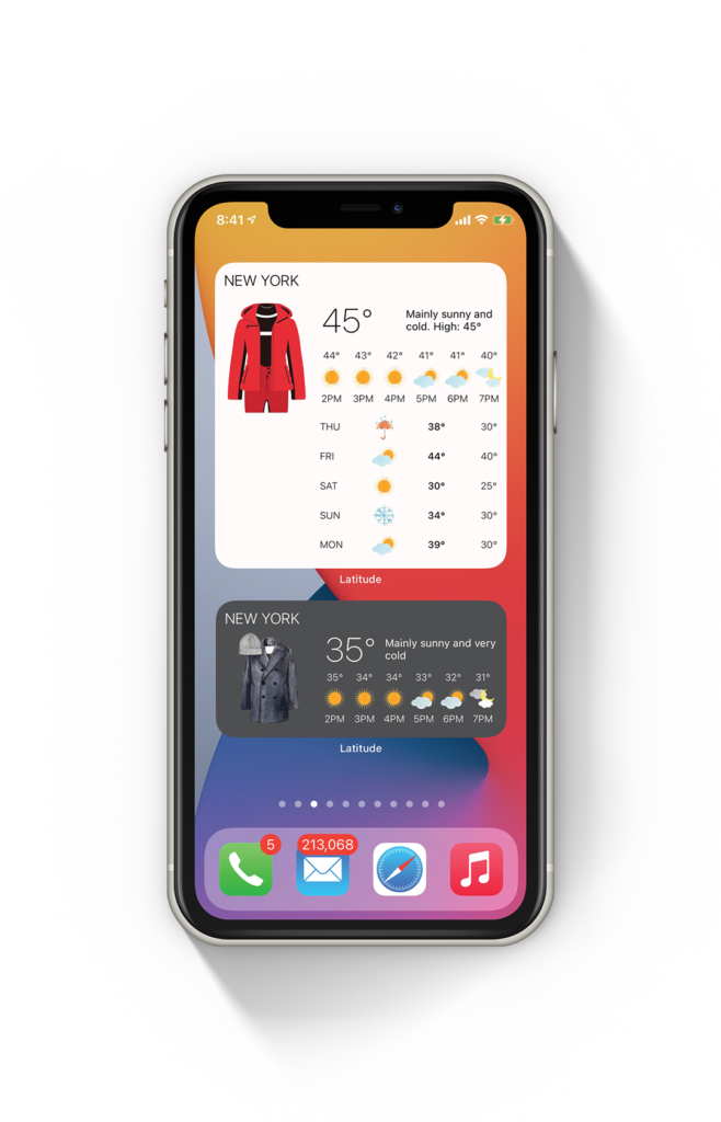 Latitude App Interface Widget